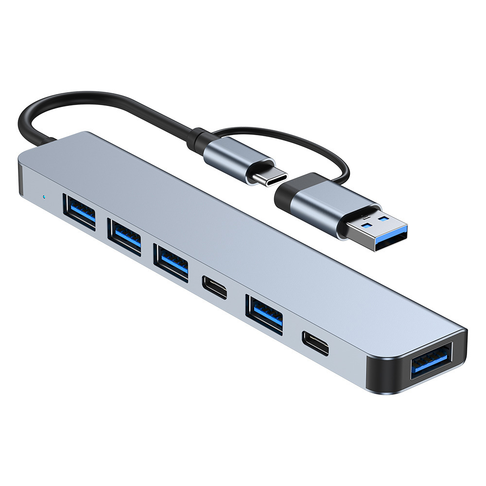 Hub USB 7-en-1 Ultra-Polyvalent – USB-C & USB 3.0 vers 7 Ports USB